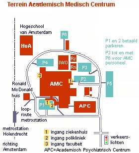 Kaart omgeving AMC